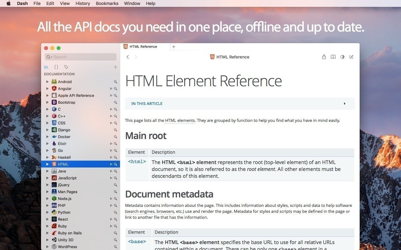 Dash screenshot 1