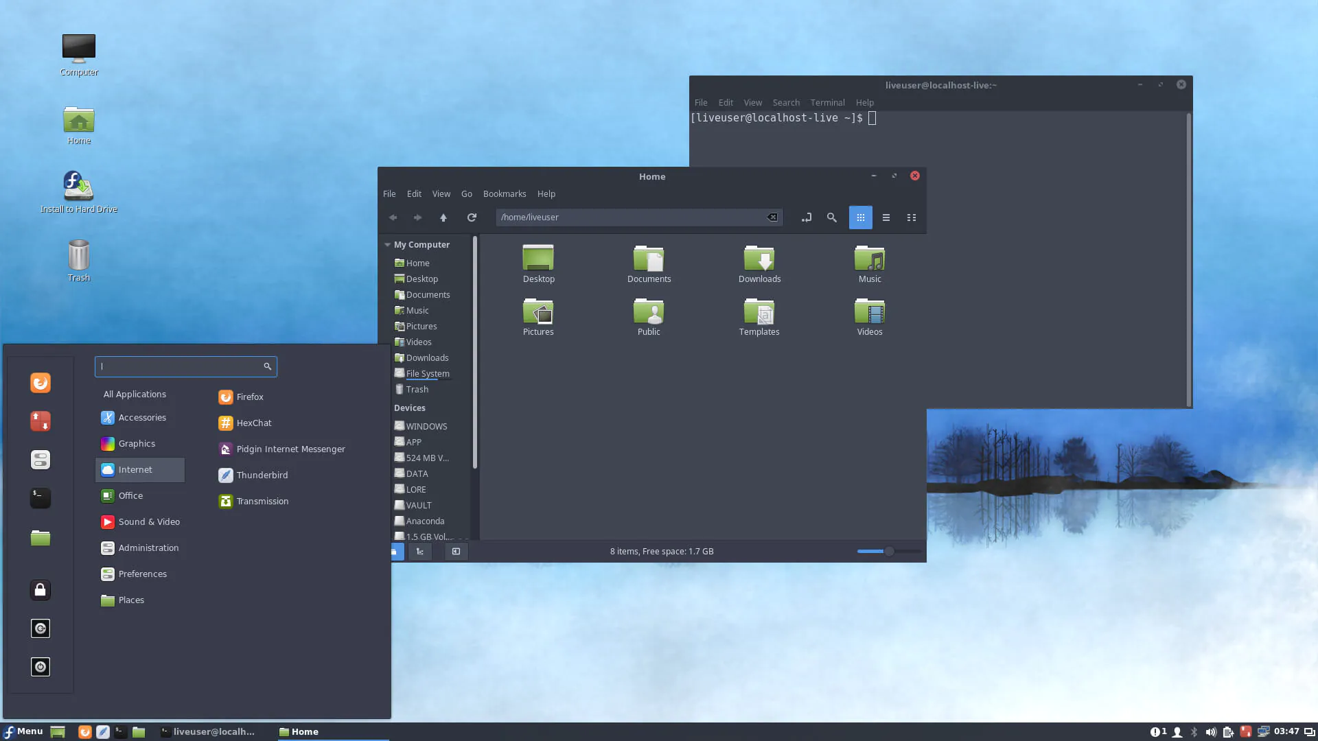 Fedora screenshot 3