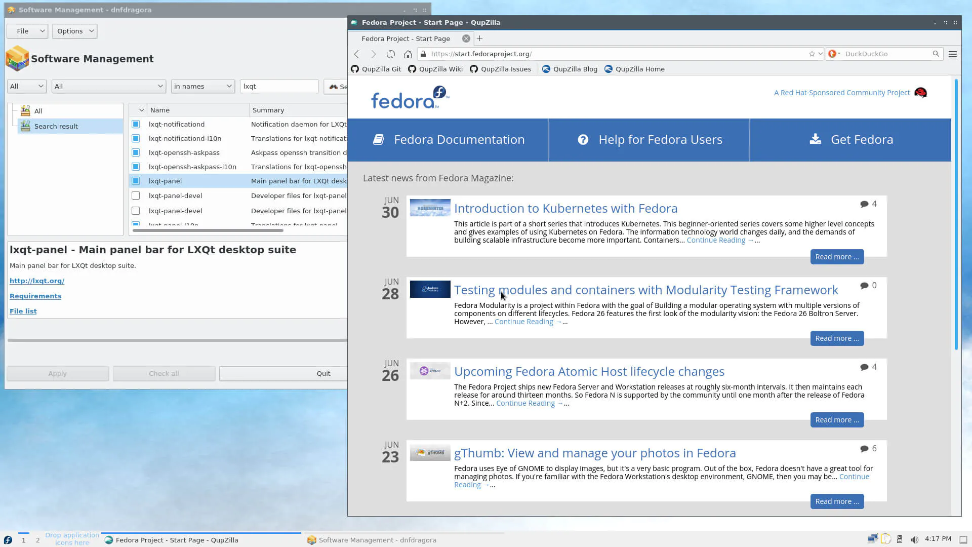 Fedora screenshot 1