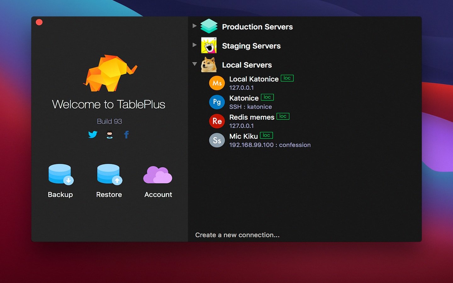 TablePlus screenshot 2