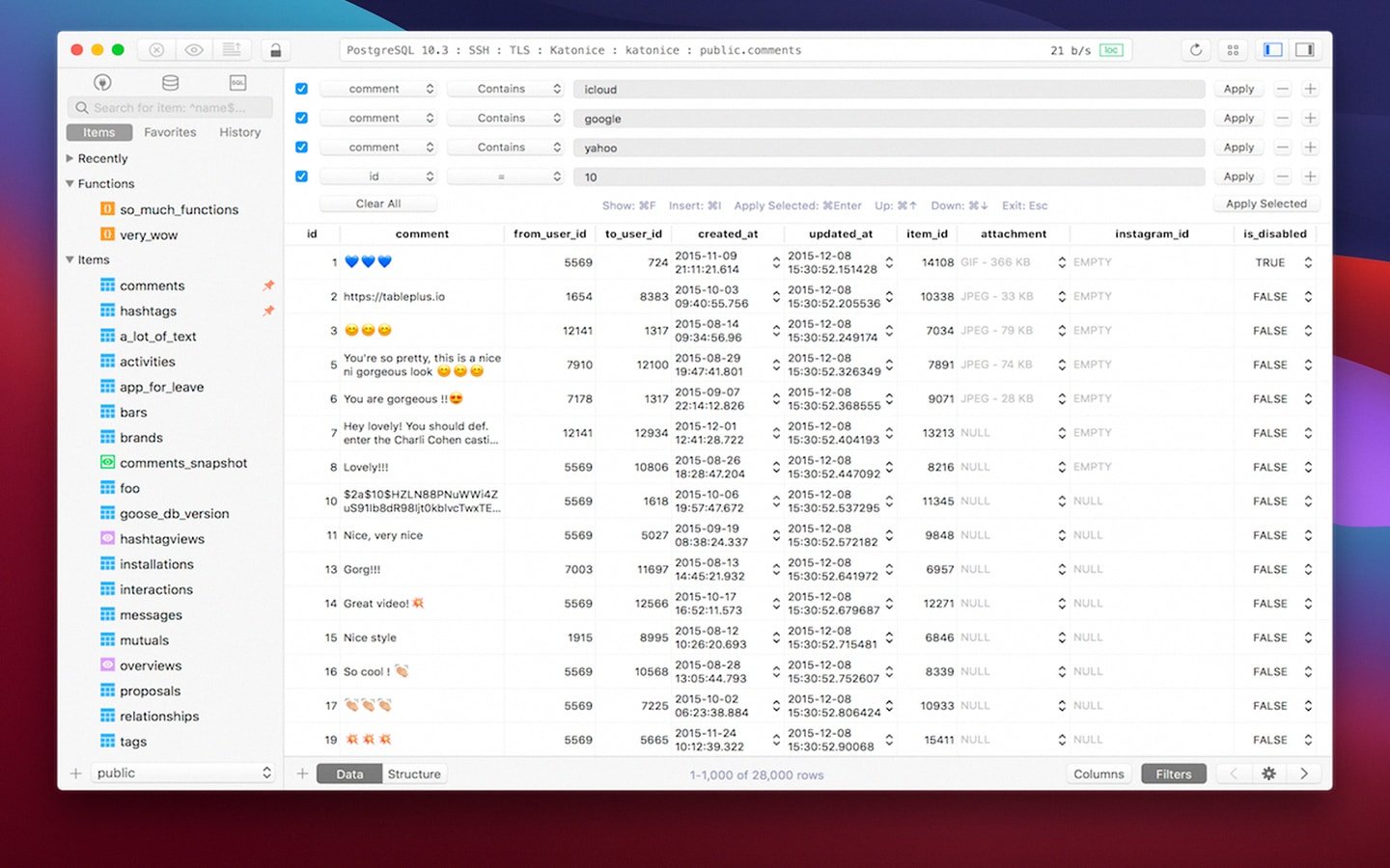 TablePlus screenshot 3